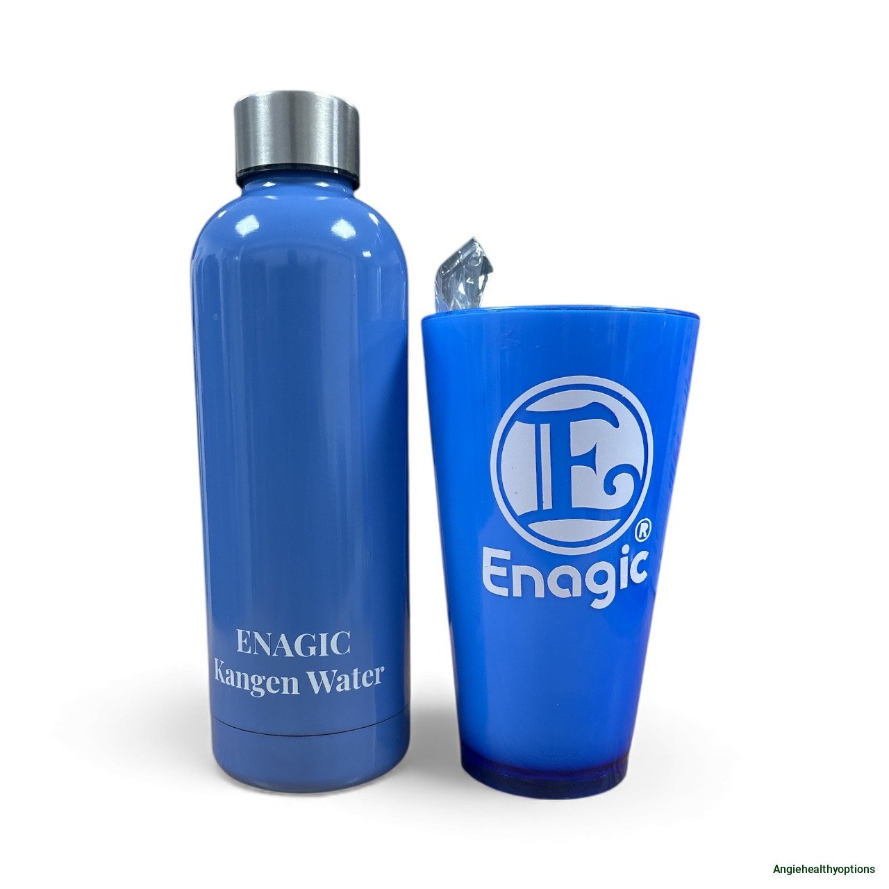 Enagic® Kangen Water Bottle & Premium Drinking Cup Set – Hydration Duo