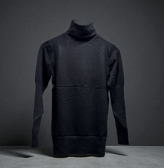 Men's Black Turtleneck Sweater